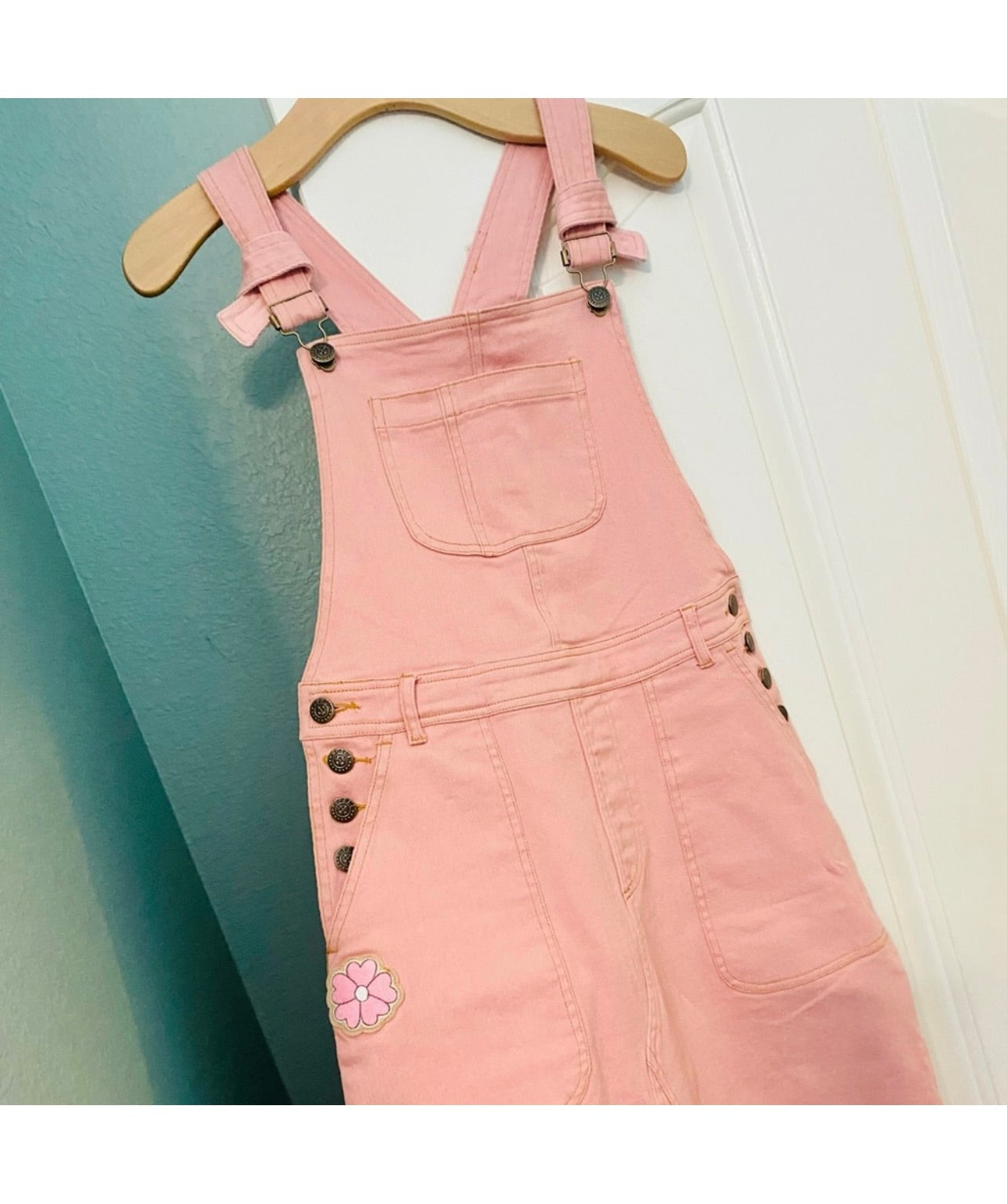 Spell & the Gypsy Collective Pink Candy Denim Pinafore Dress