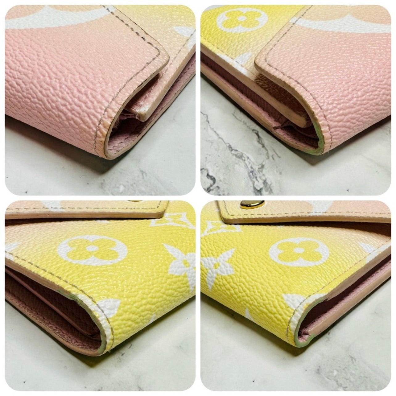 Louis Vuitton Victorine Rose & Yellow 2021 By The Pool Wallet