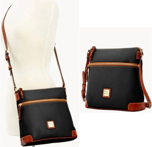 Dooney & Bourke Black Pebble Grain Leather Crossbody Bag