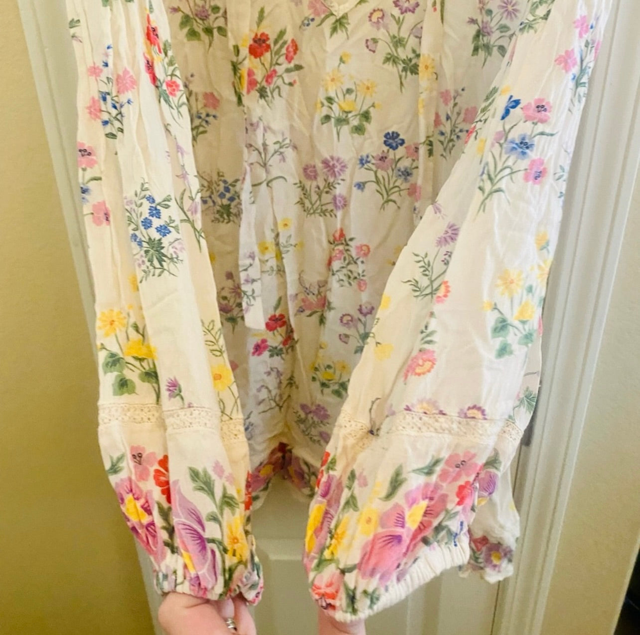 Spell & the Gypsy Collective Gardenia Posy Long Sleeve Mini Dress