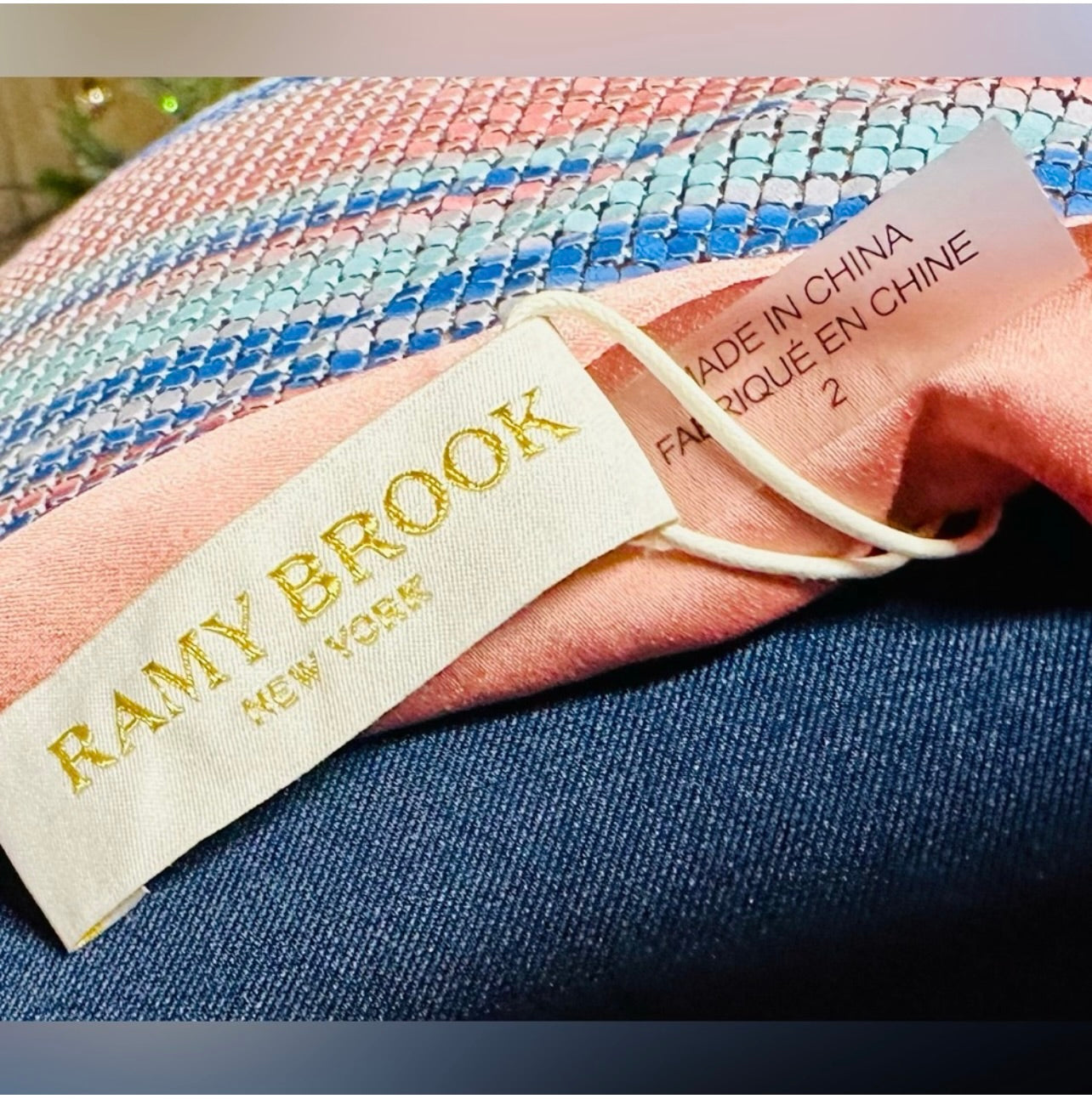 New Ramy Brook Rainbow Chainmail Marisa Exclusive Handkerchief  Top & Kate Mini Skirt Set