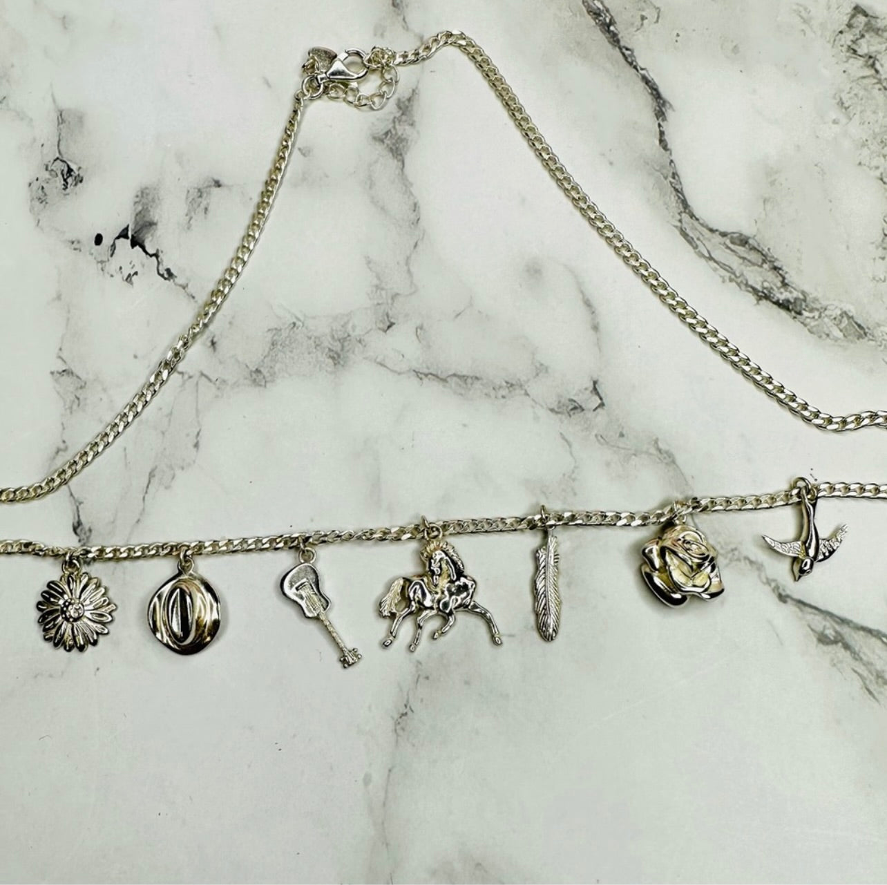 EUC Spell & The Gypsy Sterling Silver Meadowland Charm Necklace
