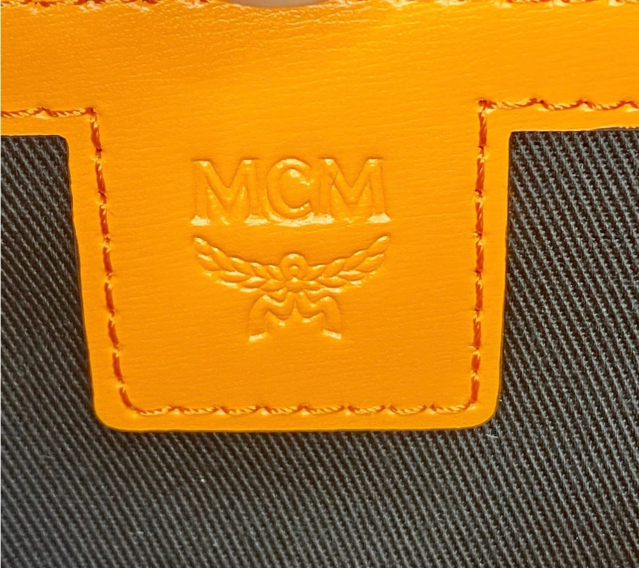 New MCM Persimmon Orange & Black Leather Berlin Soft Box Crossbody Bag