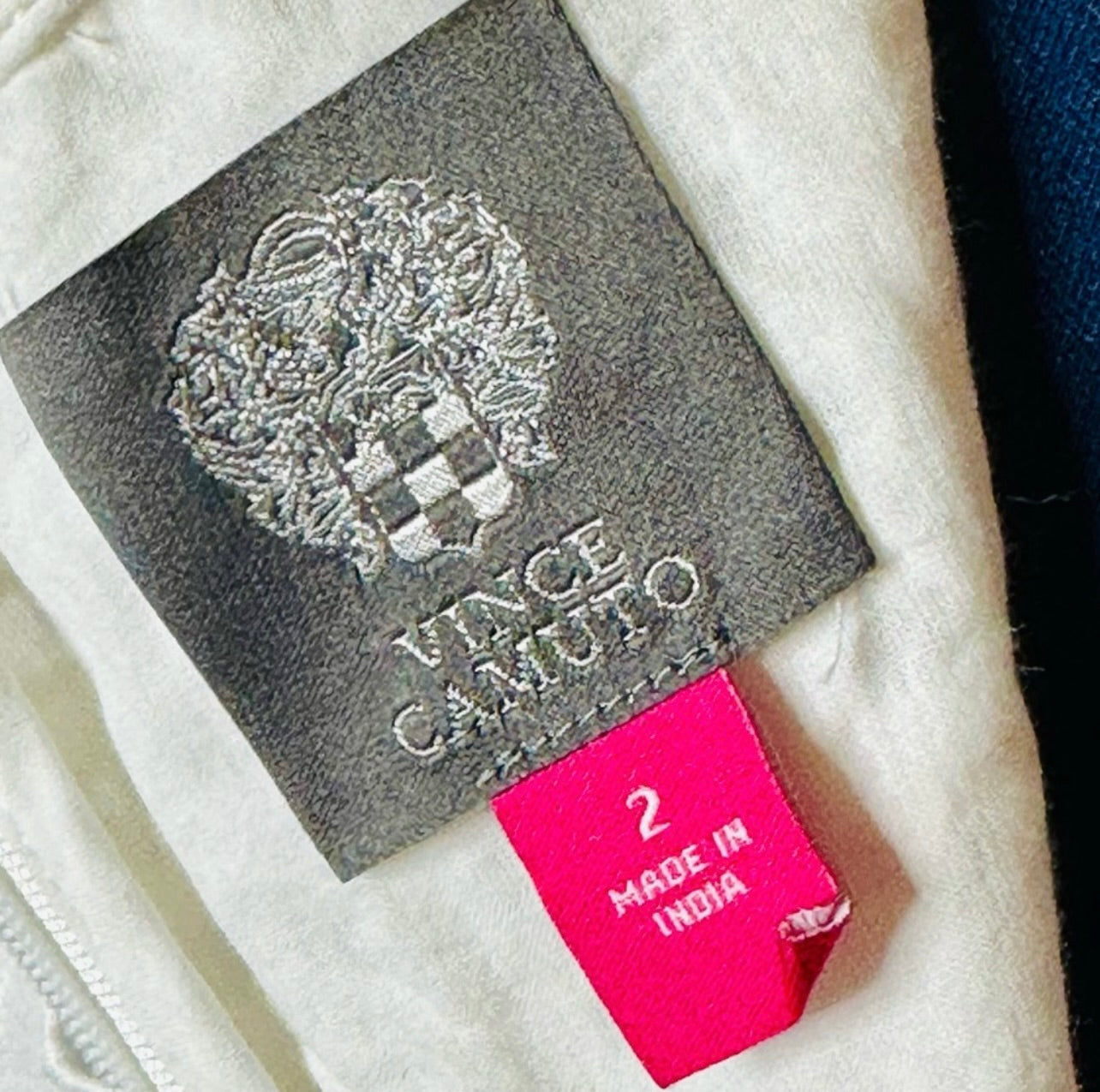 Vince Camuto 3/4 Lantern Sleeve White Eyelet Lace Fir & Flare Dress