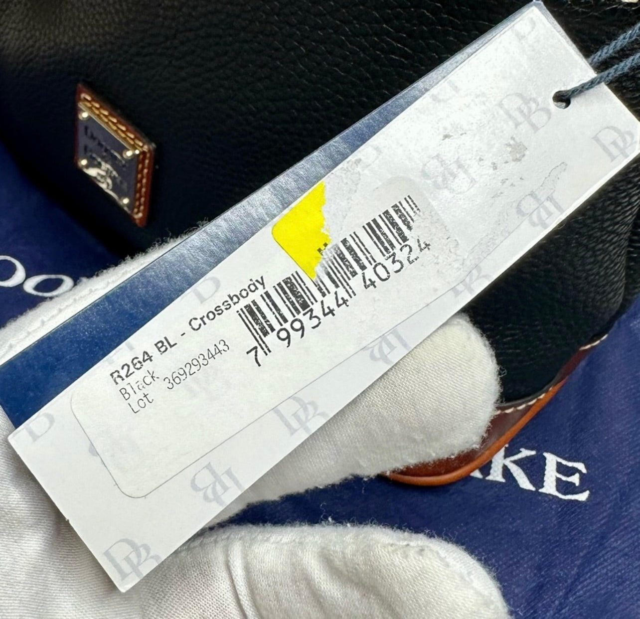 Dooney & Bourke Black Pebble Grain Leather Crossbody Bag