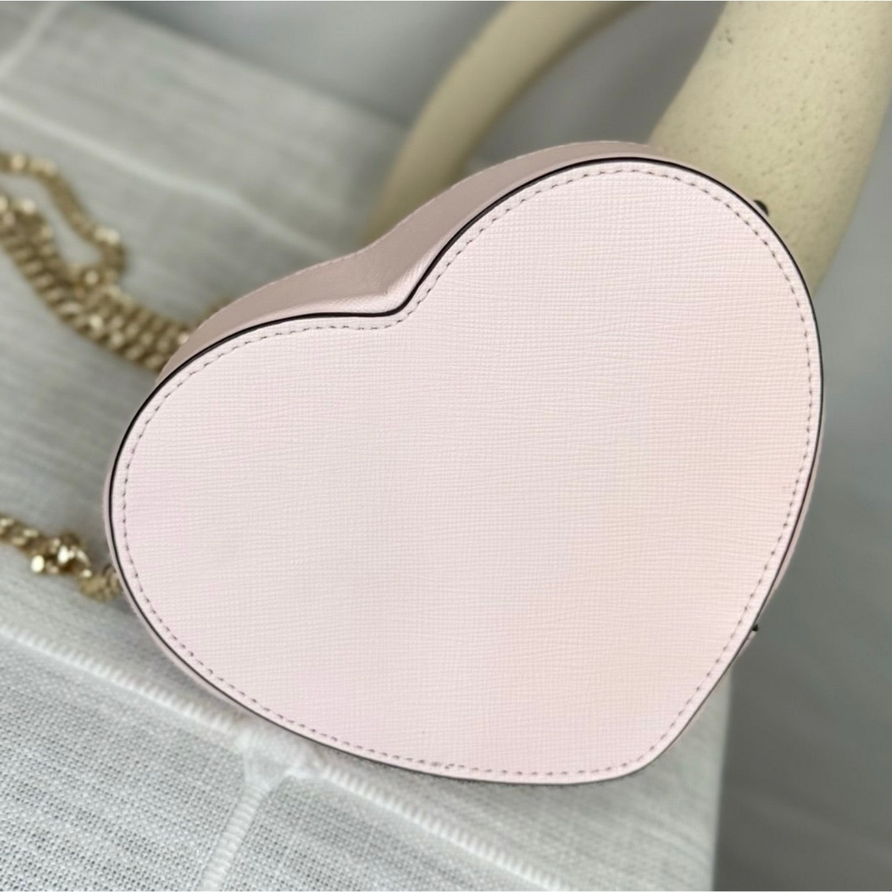 New KATE SPADE Light Rose Love Shack Mini Heart Crossbody Purse