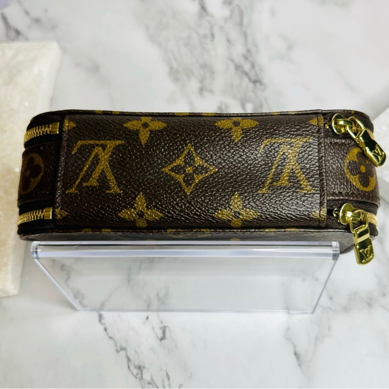 Vintage Louis Vuitton Monogram Trousse Brush PM Cosmetic Pouch