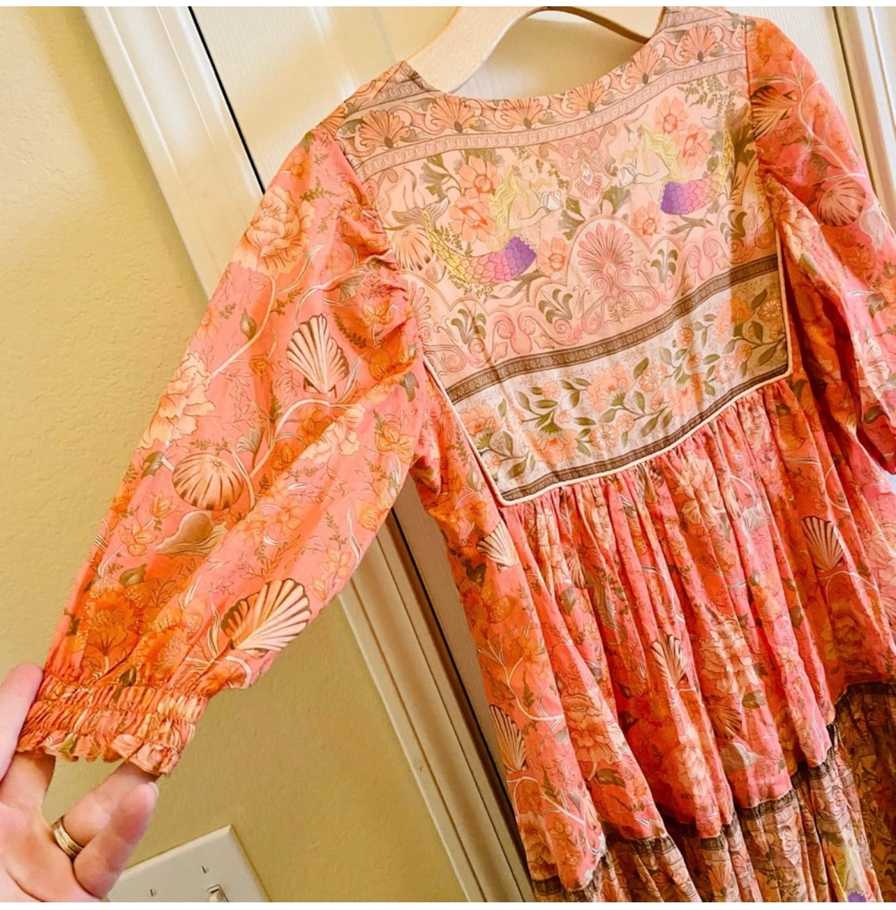 Spell & the Gypsy Collective Coral Seashell Boho Mini Dress