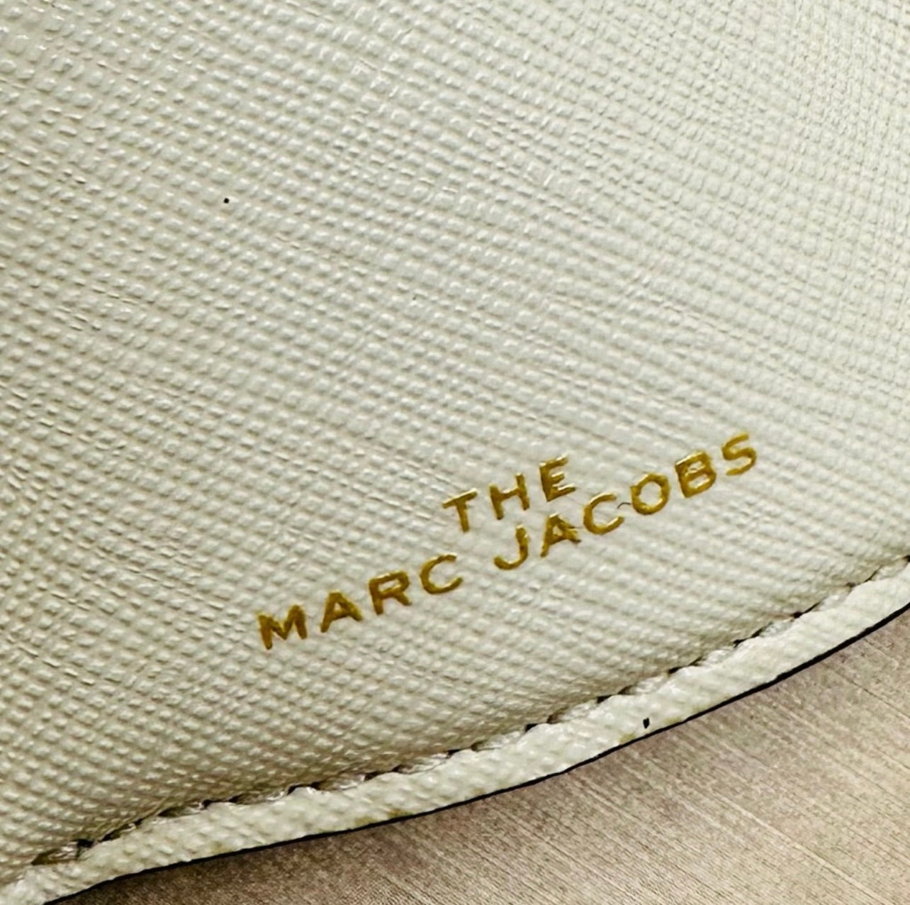 Marc Jacobs Black/Gray/Ivory Leather The Snapshot Mini Tri-Fold Wallet