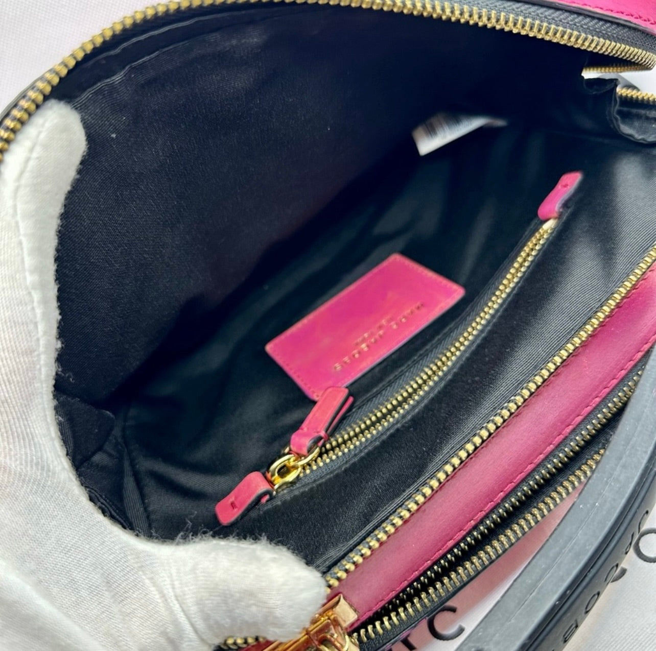 Marc Jacobs Hot Pink Distressed Leather The Box 23 Crossbody Bag