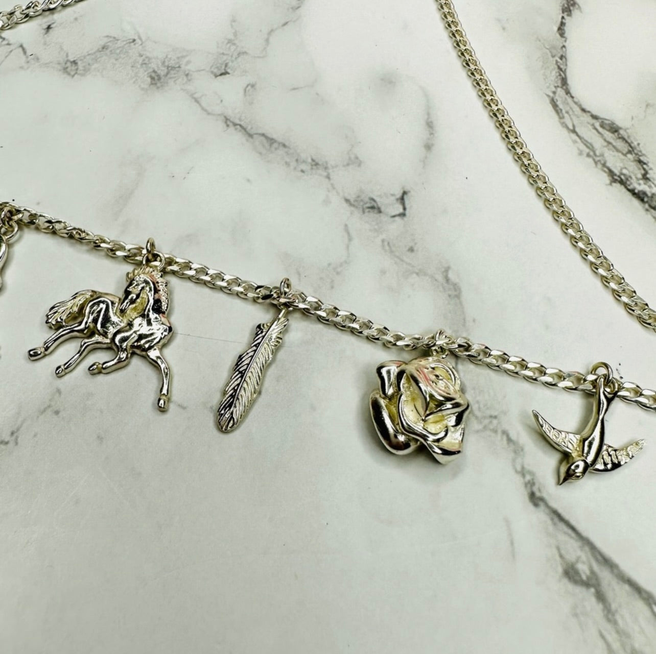 EUC Spell & The Gypsy Sterling Silver Meadowland Charm Necklace