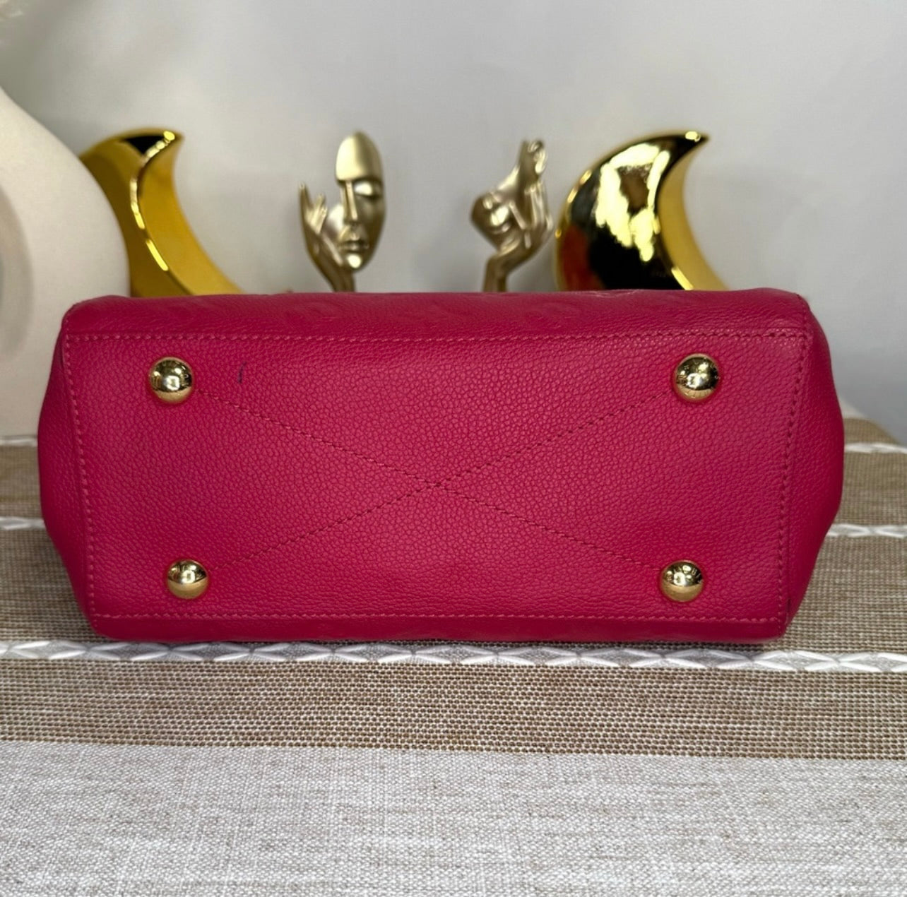 Louis Vuitton Montaigne BB Monogram Dahlia Empreinte Leather Satchel Bag