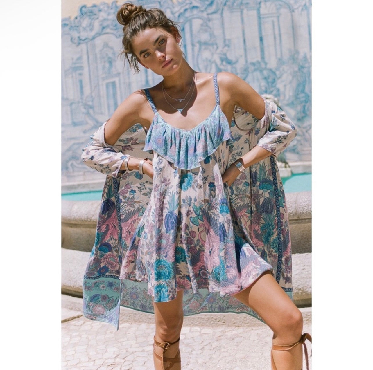 Spell & the Gypsy Collective Mermaid Print Siren Song Mini Dress