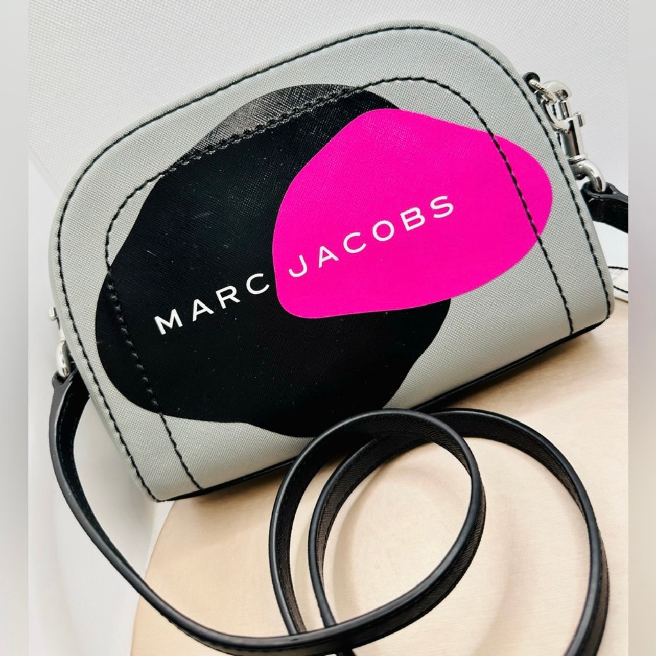New Marc Jacobs Playback Paint Splash Faux Leather Crossbody Bag