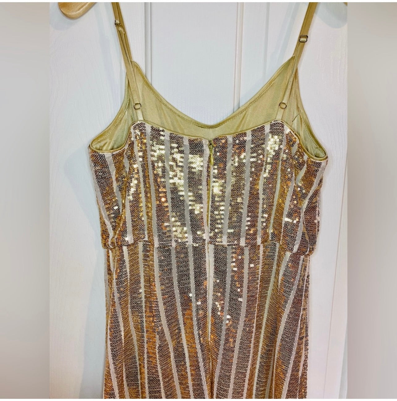 Nanette Lepore Metallic Gold Sequin Cocktail Dress