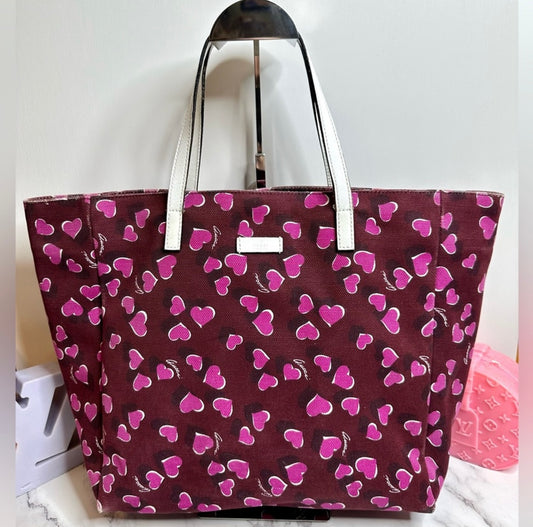 Limited Edition GUCCI Heartbeat Print Canvas Tote Bag