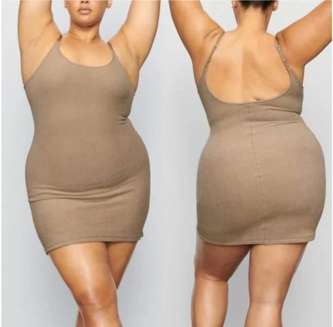 SKIMS Desert Cotton Blend Terry Slip Mini Dress