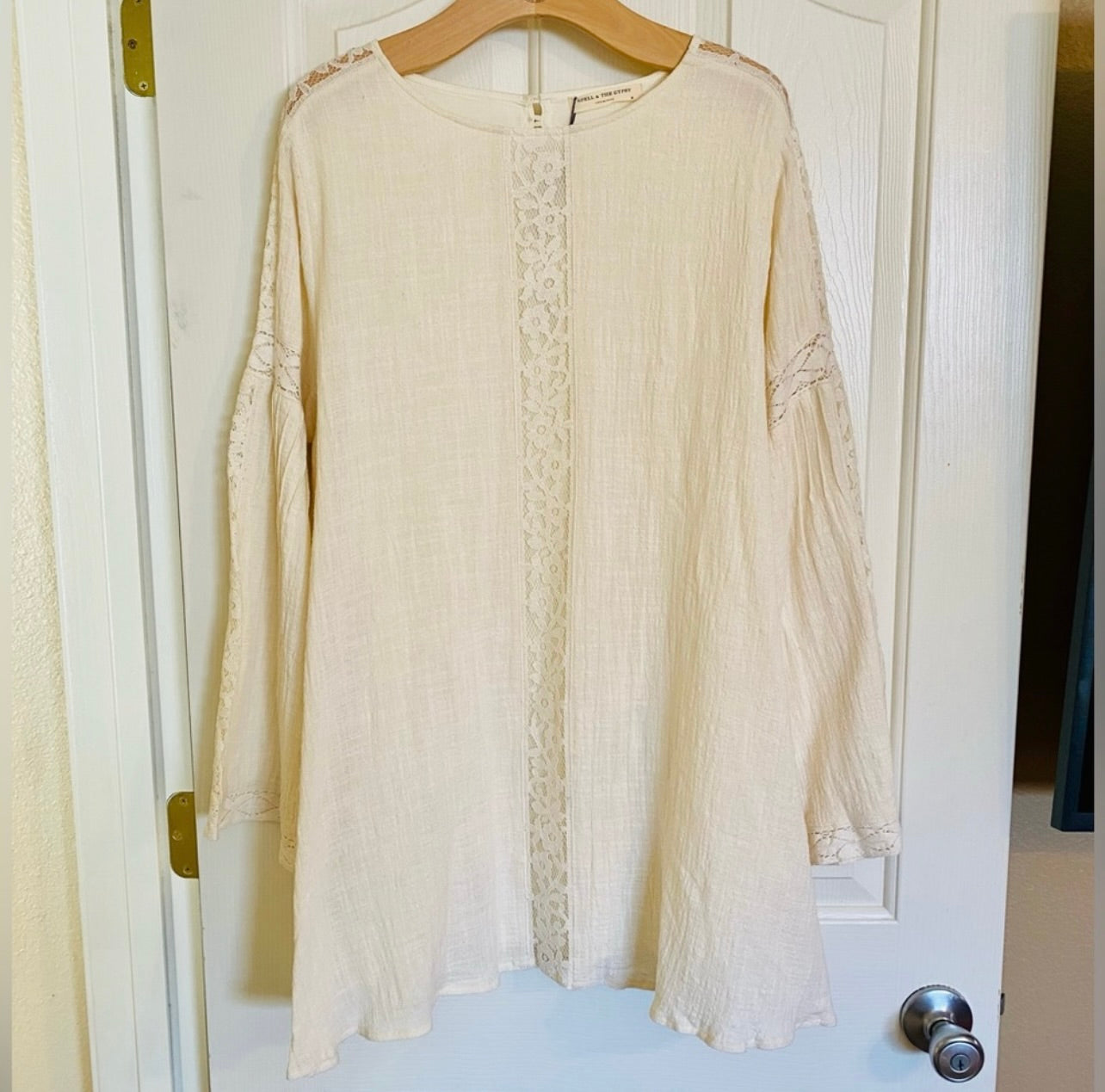 New Spell & The Gypsy Collective Cream Doe Eyed Mini Dress