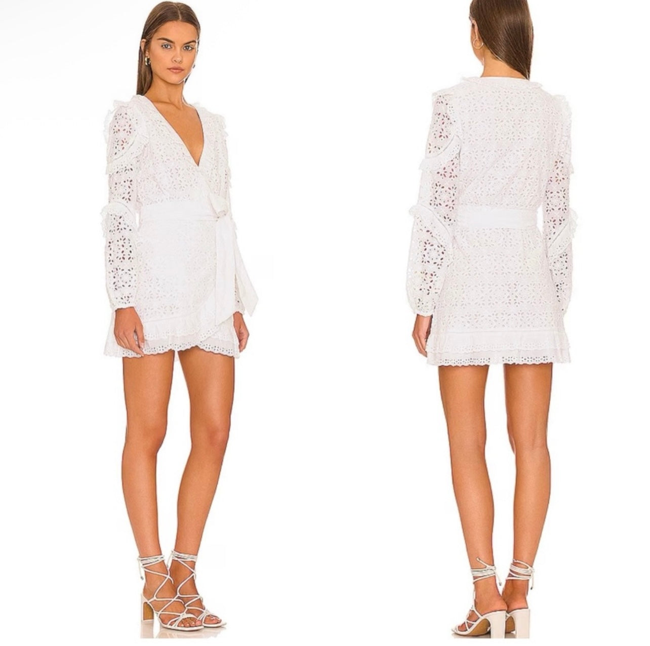 New Veronica Beard White Floral Eyelet Julia Dress