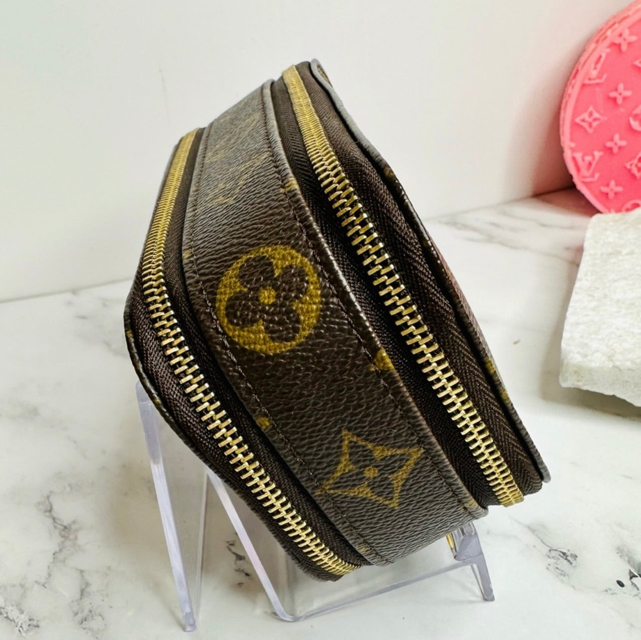 Vintage Louis Vuitton Monogram Trousse Brush PM Cosmetic Pouch