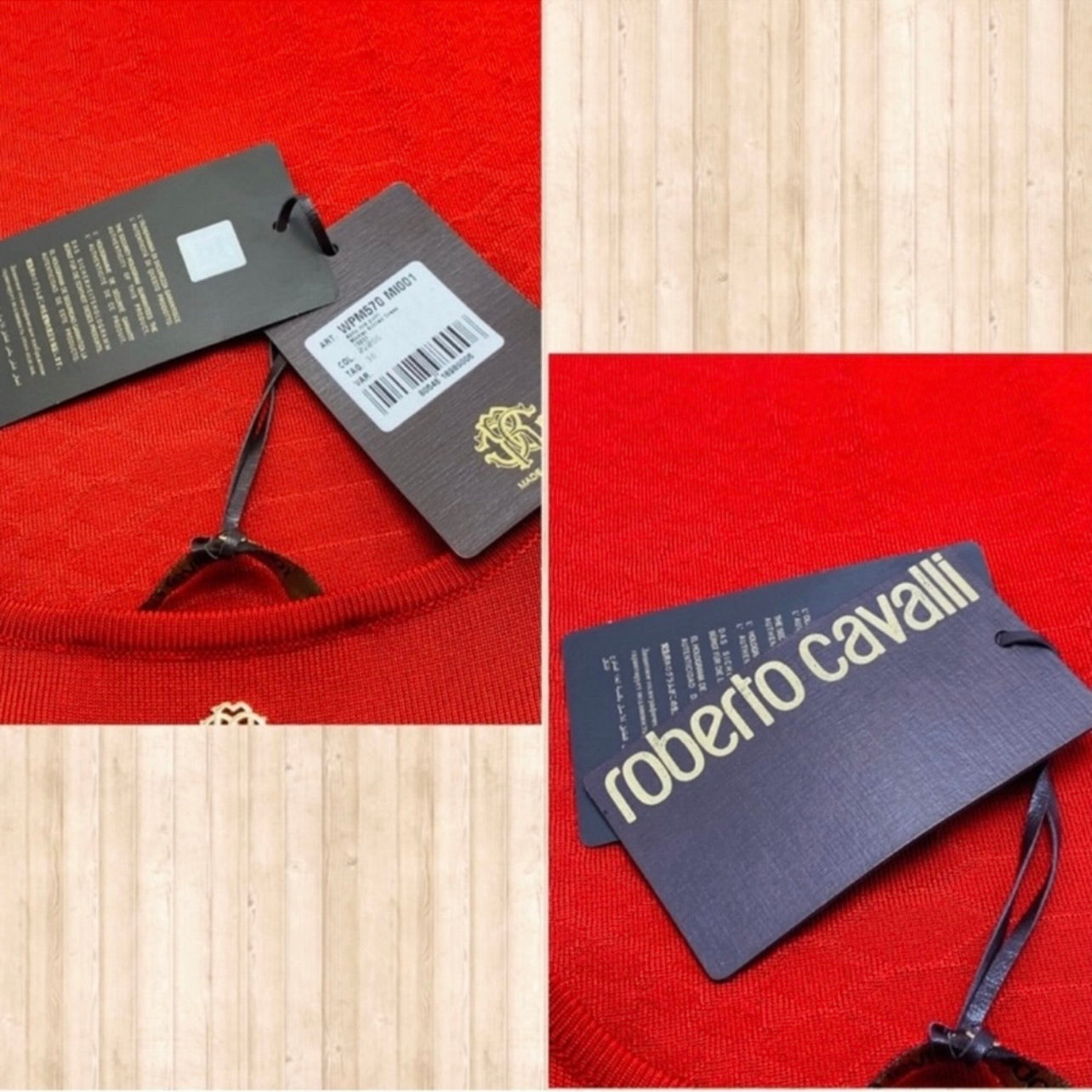 New Roberto Cavalli Red Jacquard Knitted Sleeveless Bodycon Mini Dress