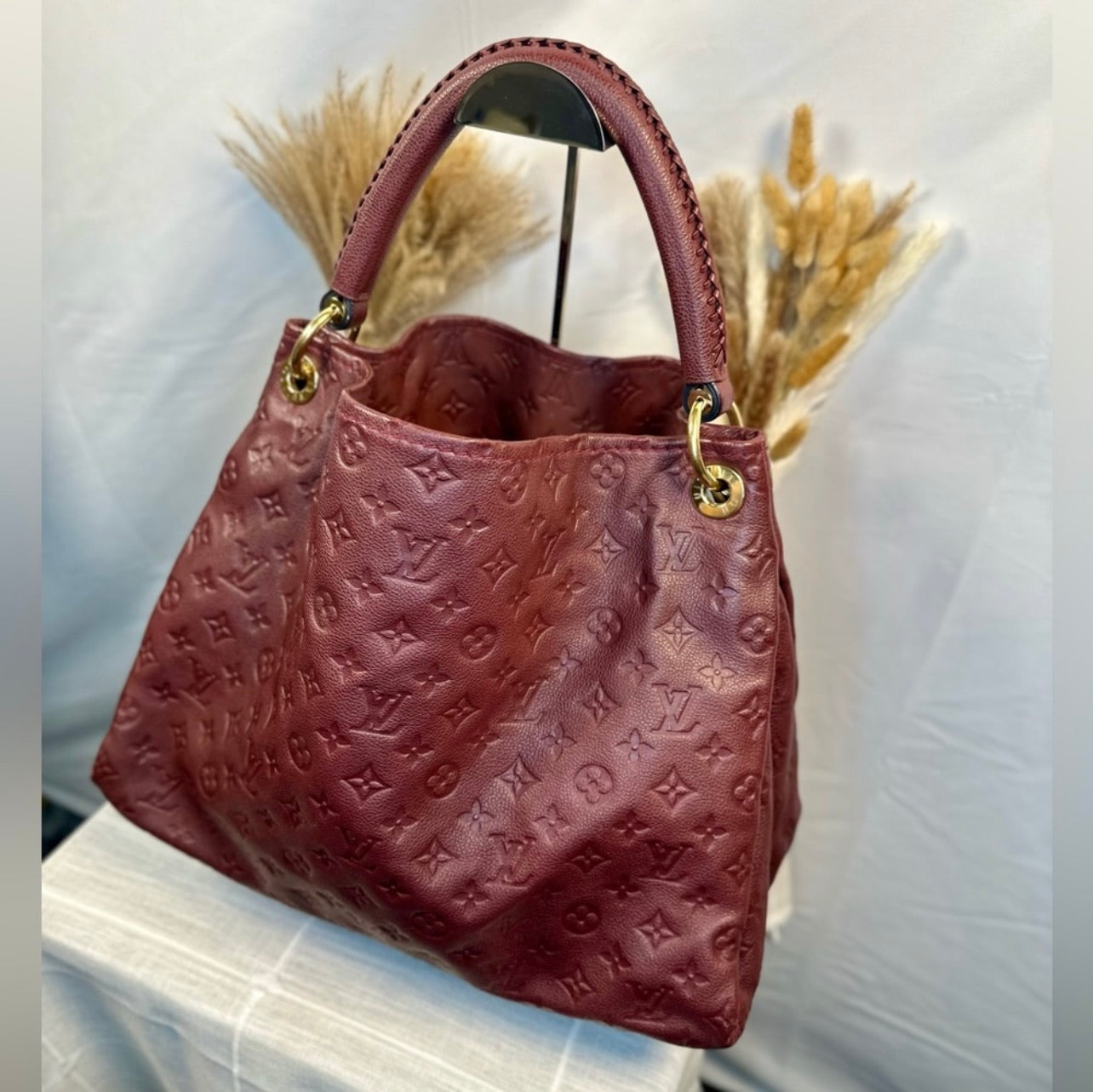 Louis Vuitton Aurore/Burgundy Empreinte Monogram Leather Artsy MM