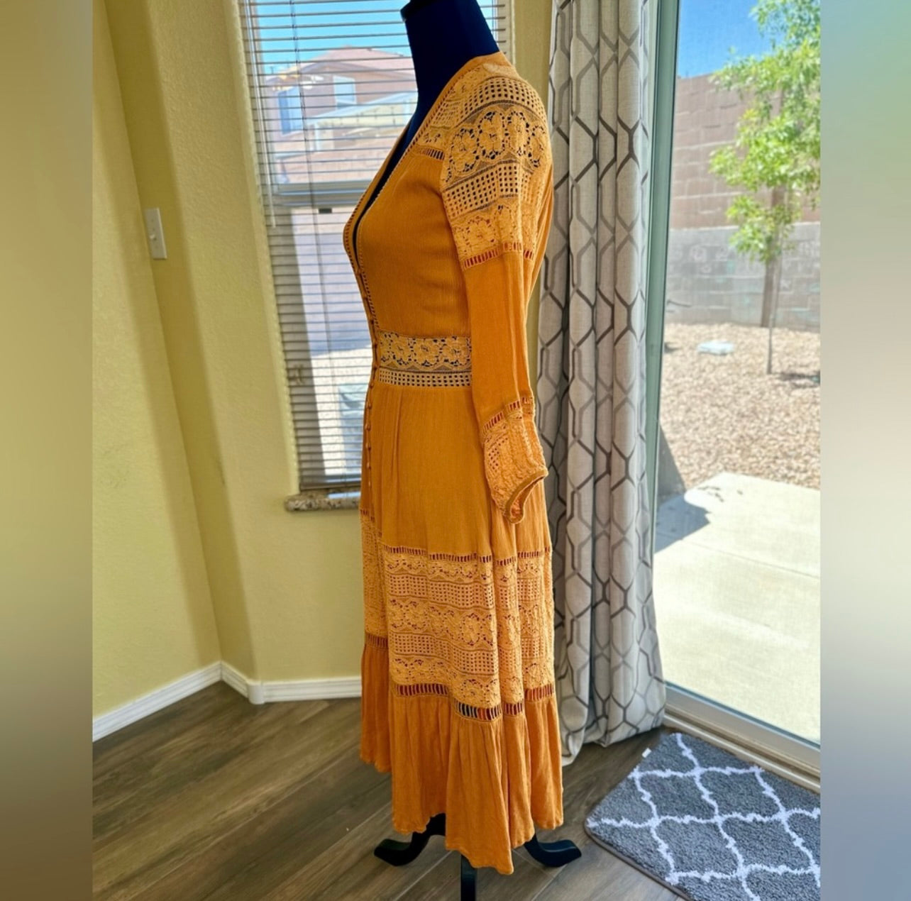 Vintage Spell & the Gypsy Collective Maple Olivia Luxe Lace Midi Dress