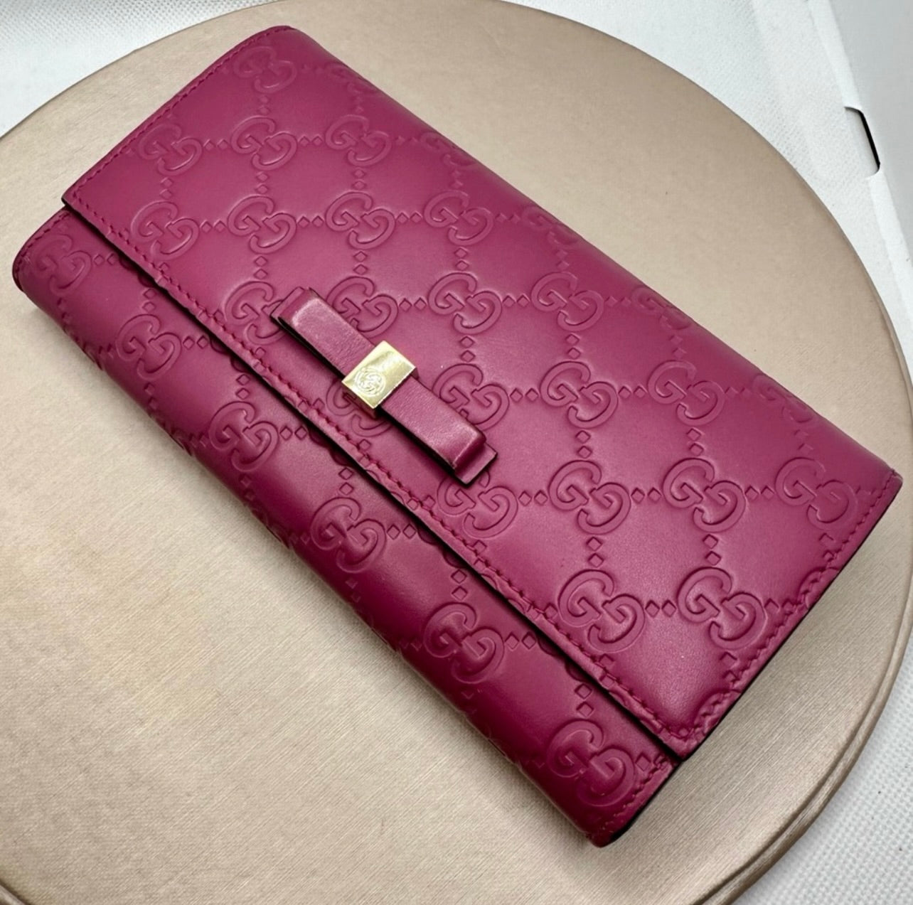 Gucci Pink/Purple Guccissima Leather Long Continental Wallet