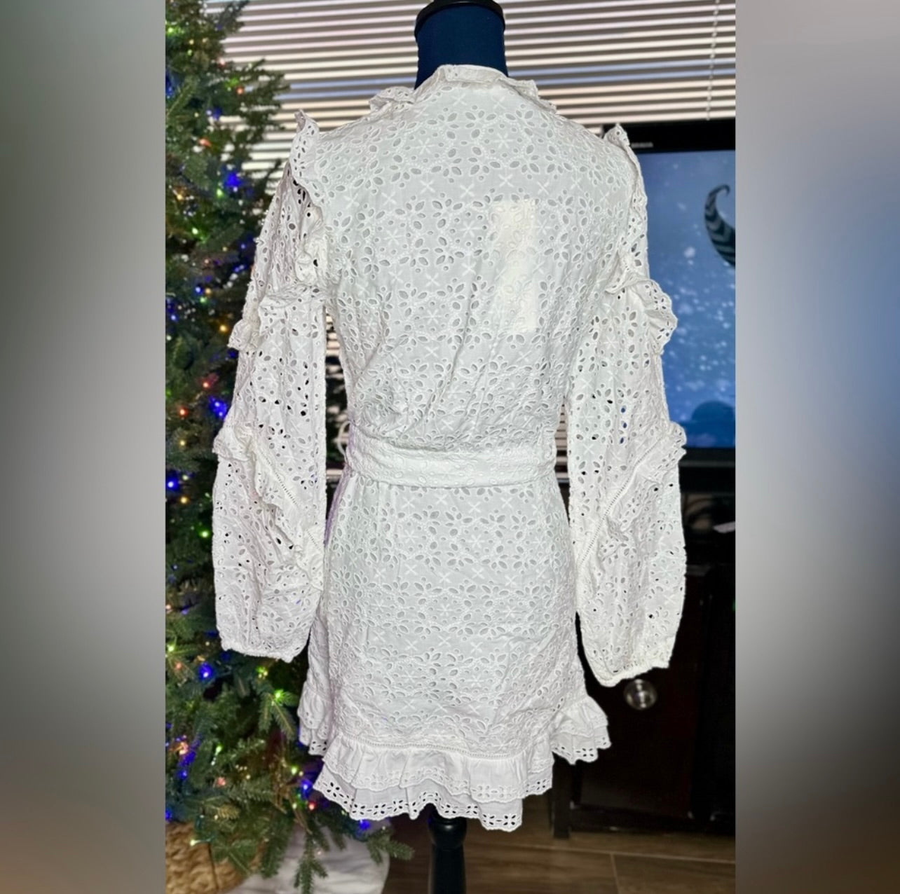 New Veronica Beard White Floral Eyelet Julia Dress