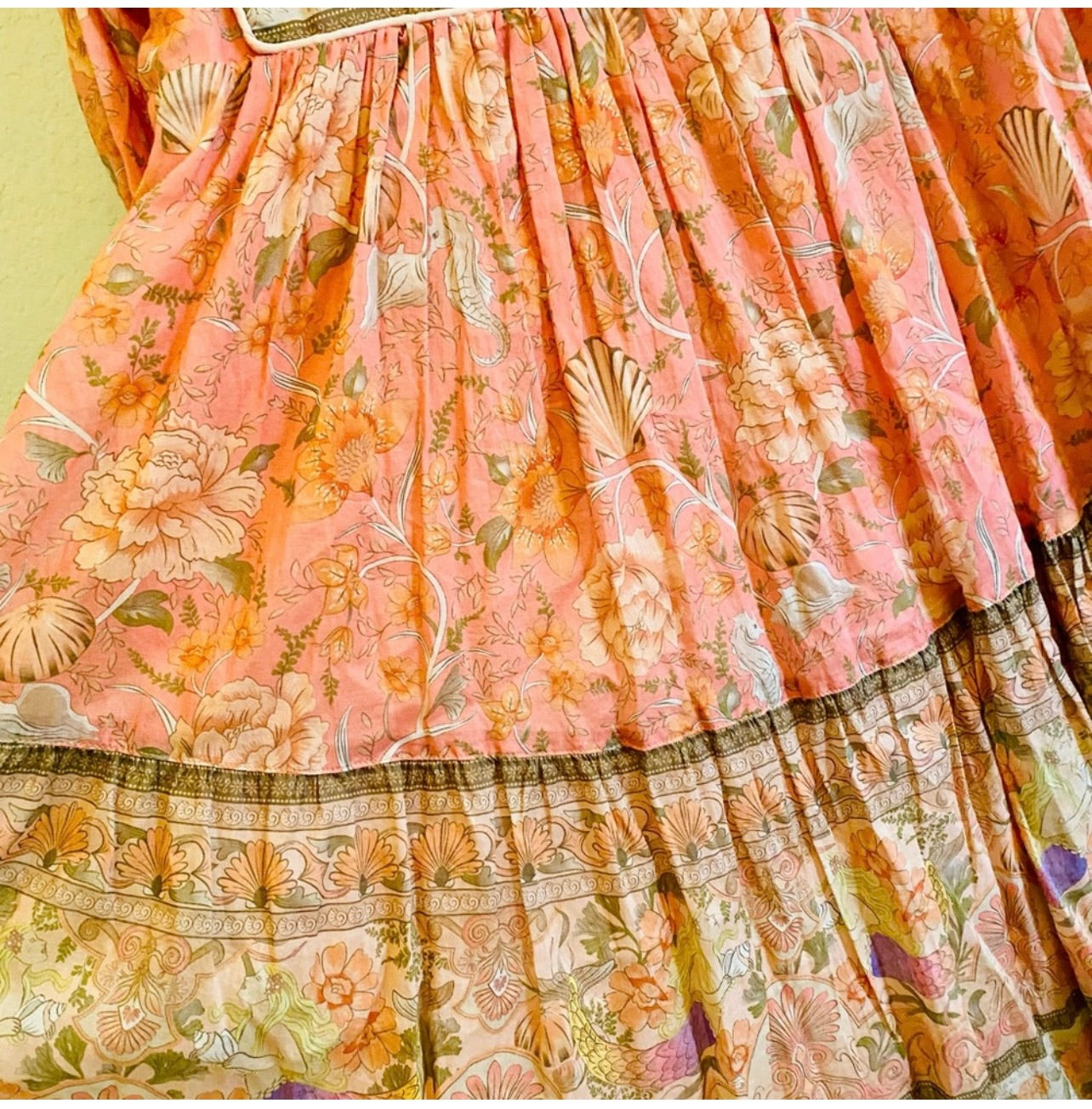 Spell & the Gypsy Collective Coral Seashell Boho Mini Dress