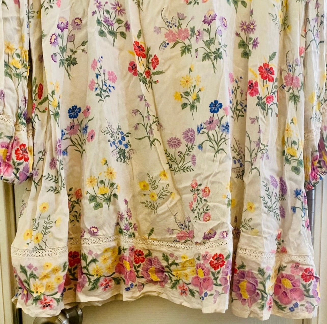 Spell & the Gypsy Collective Gardenia Posy Long Sleeve Mini Dress