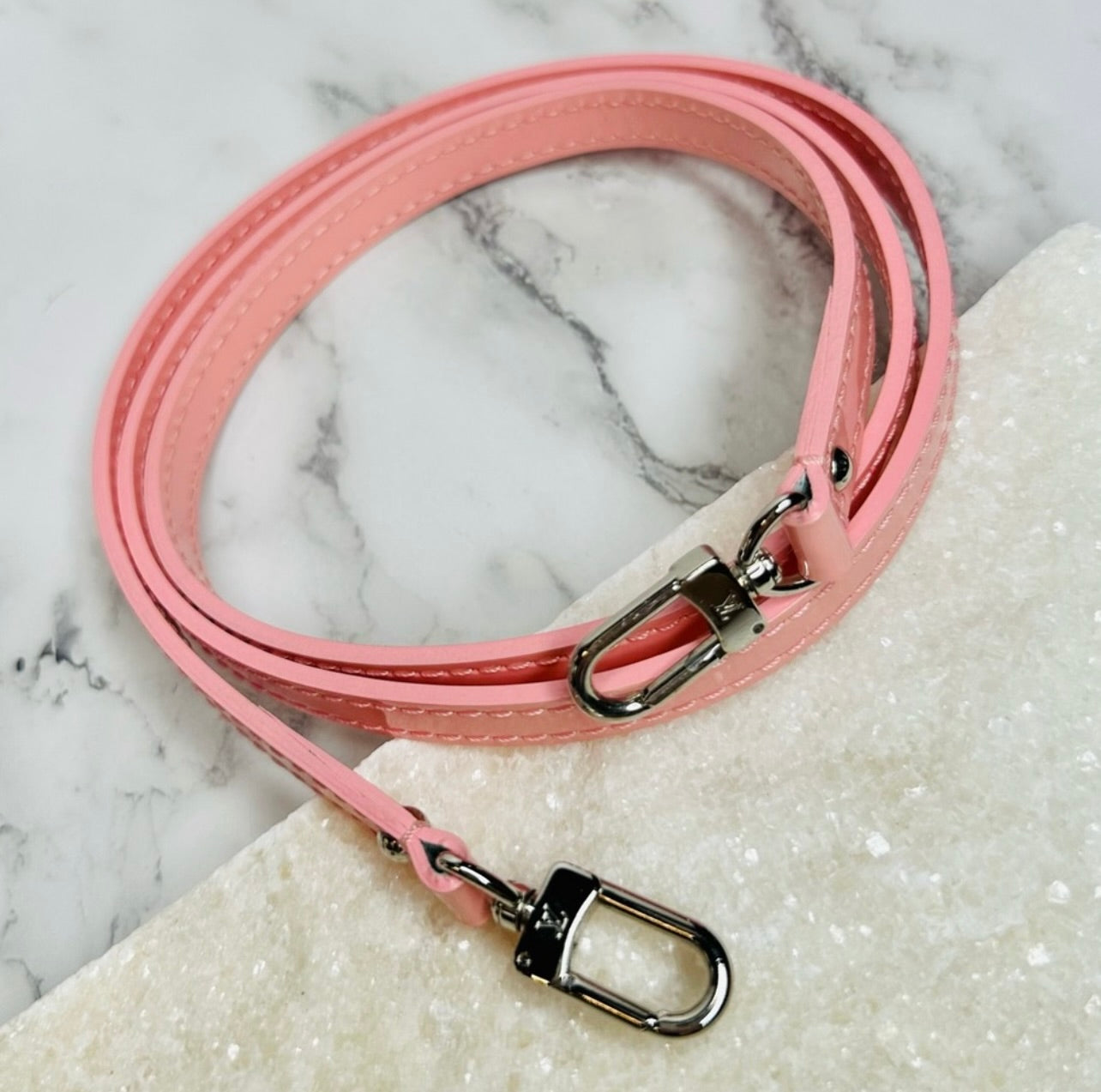 New Authentic Louis Vuitton Pink Patent Leather Bag Strap