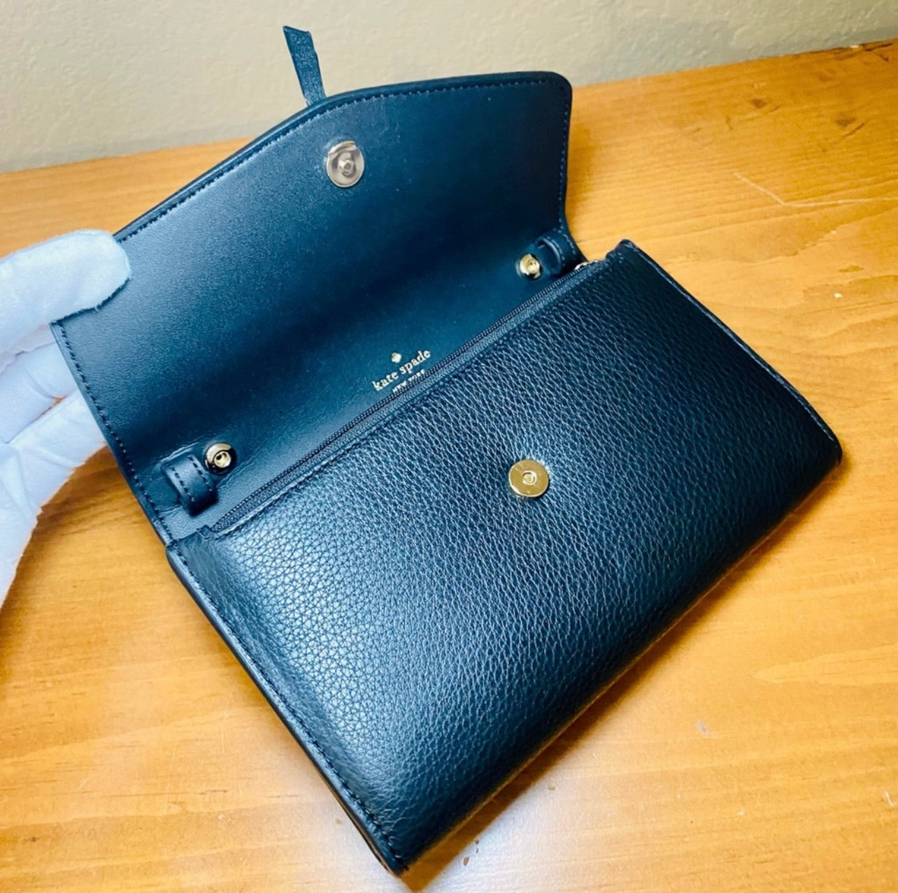 New Kate Spade Black Pebbled Leather Marti Crossbody
