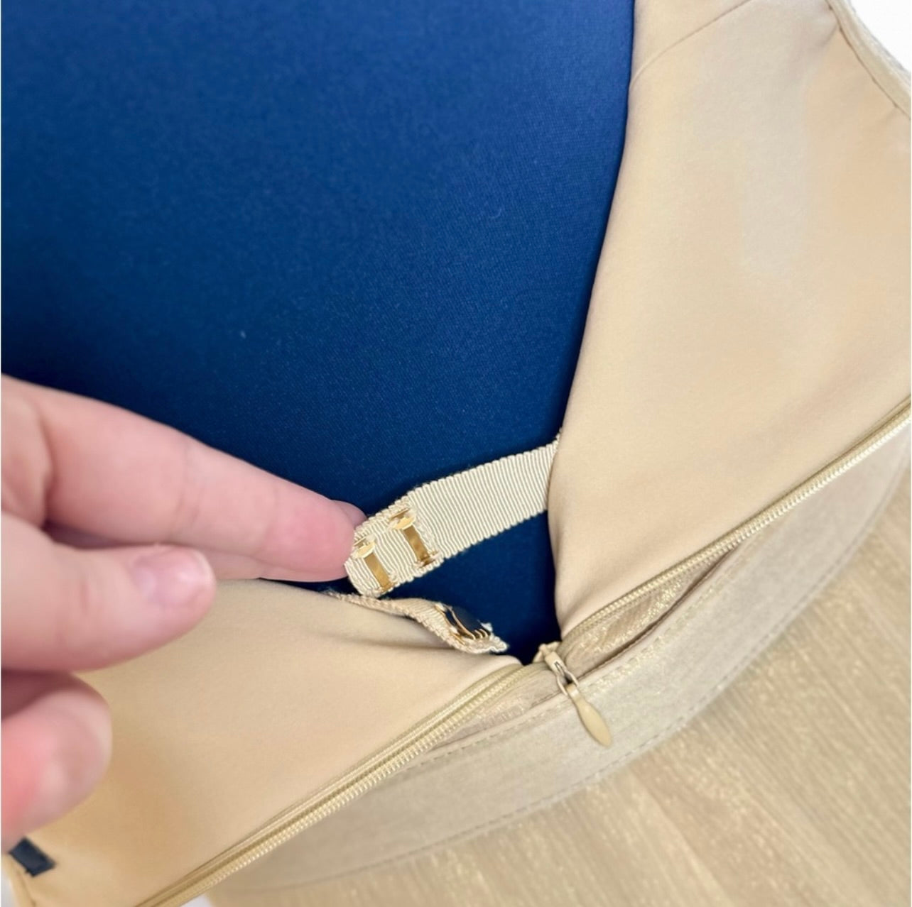 New LAUREN RALPH LAUREN Gold Shimmer Strapless Evening Dress Gown