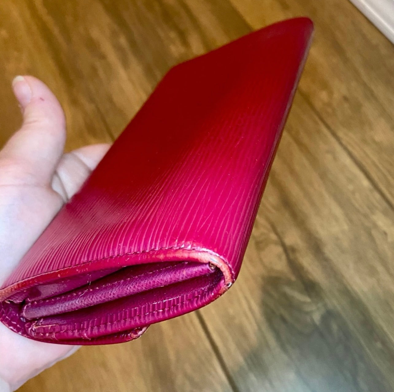 Vintage Louis Vuitton Raspberry Epi Leather Long Wallet