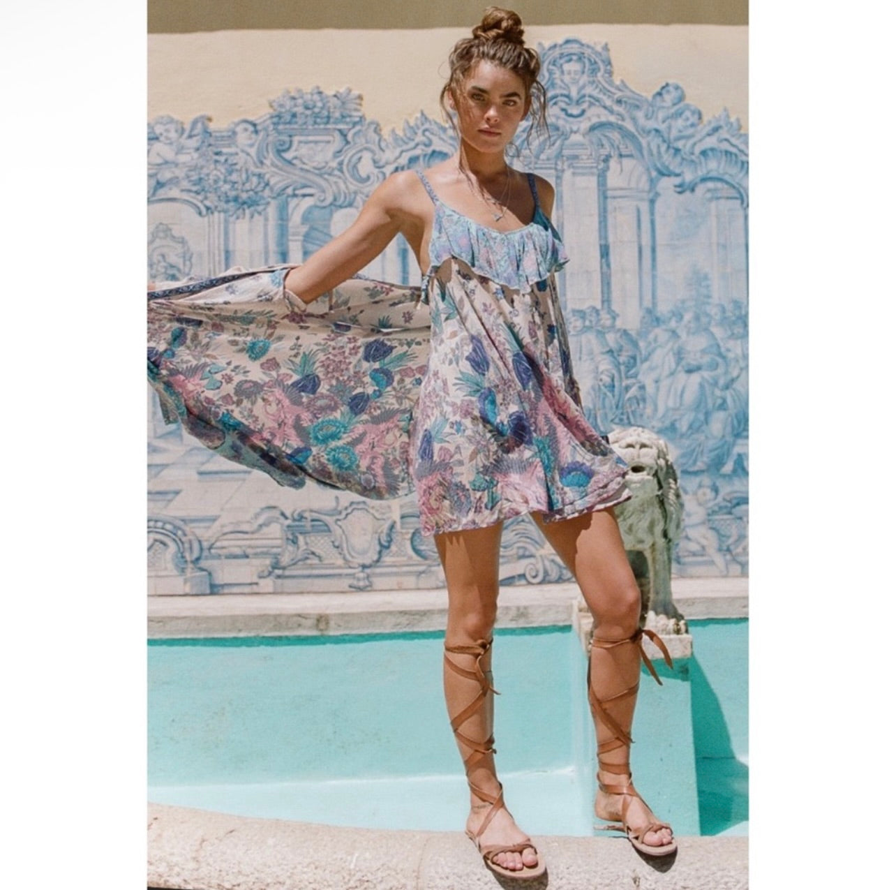 Spell & the Gypsy Collective Mermaid Print Siren Song Mini Dress