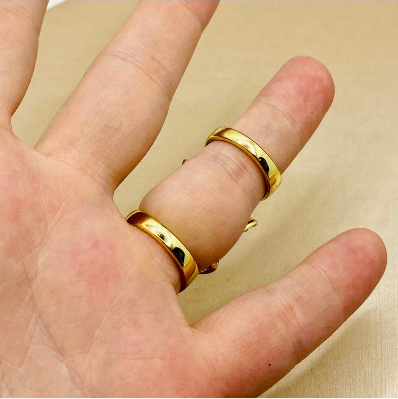 Fashion Yellow Gold Plated CZ Knuckle Finger Ring