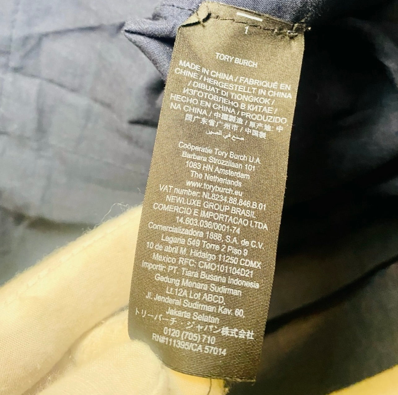 Tory Burch Indigo Navy Blue Button-Front Sleeveless Linen Shift Dress