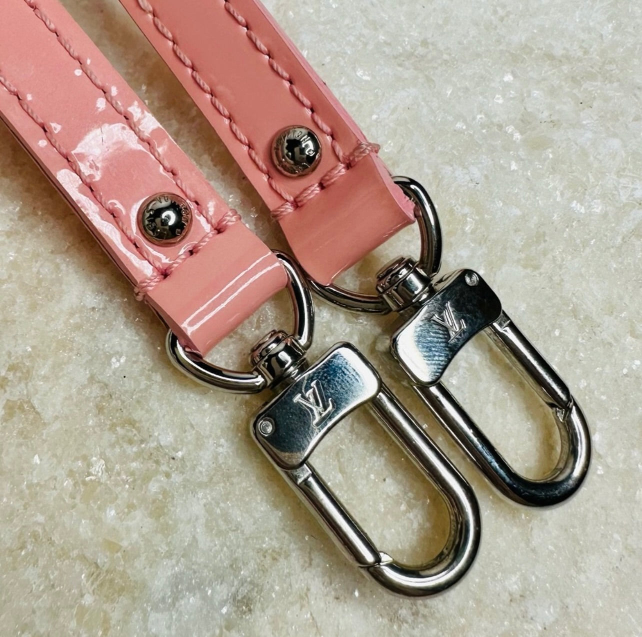 New Authentic Louis Vuitton Pink Patent Leather Bag Strap