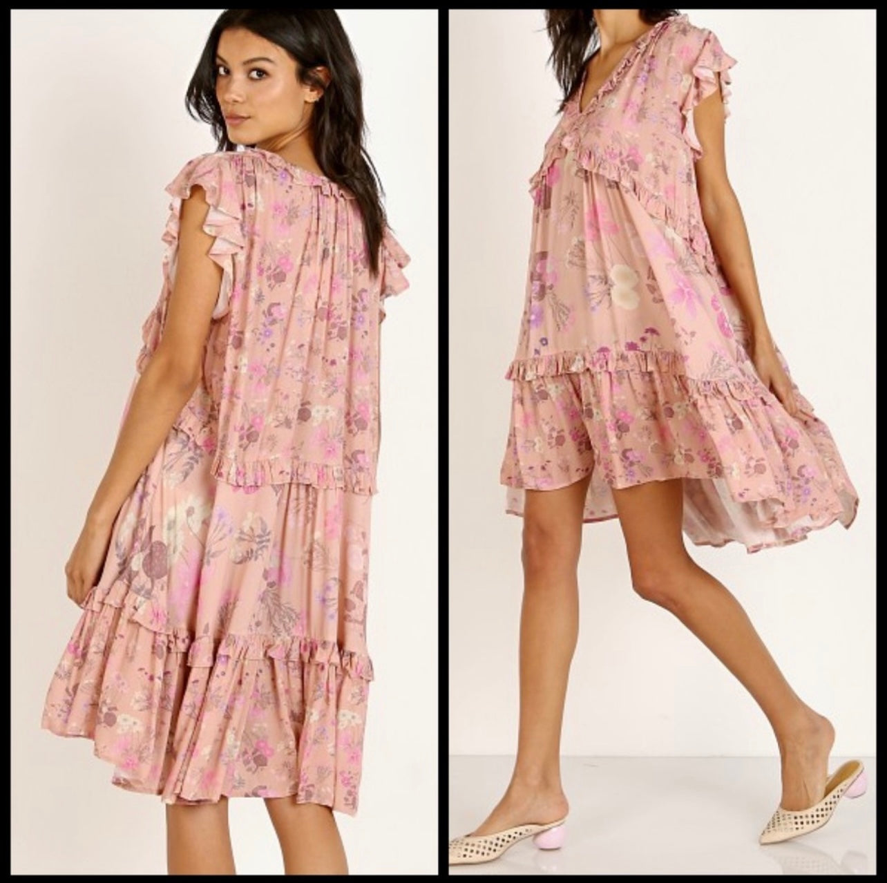 Spell & the Gypsy Collective Blush Wild Bloom Mini Dress