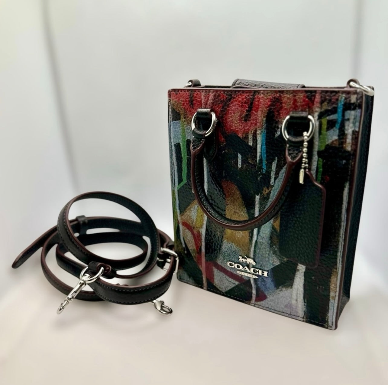 New Coach X Mint + Serf Pebble Leather North South Mini Tote