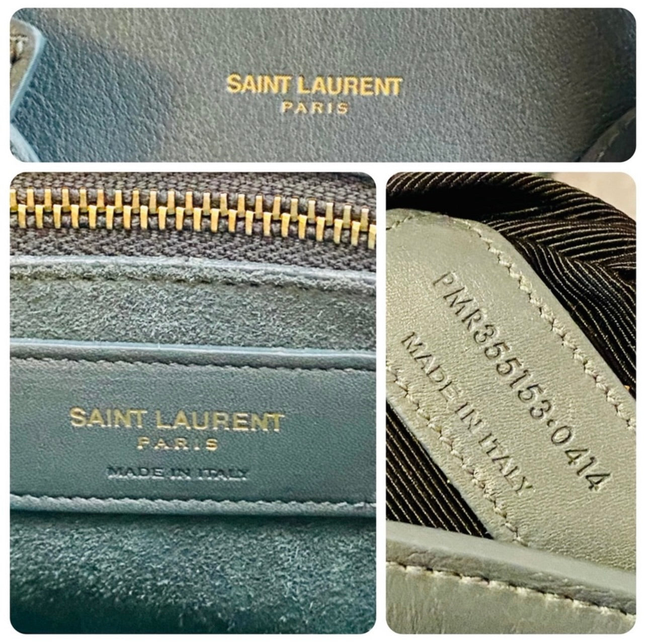 YSL Saint Laurent Sac de Jour Blue/Gray Leather Bag