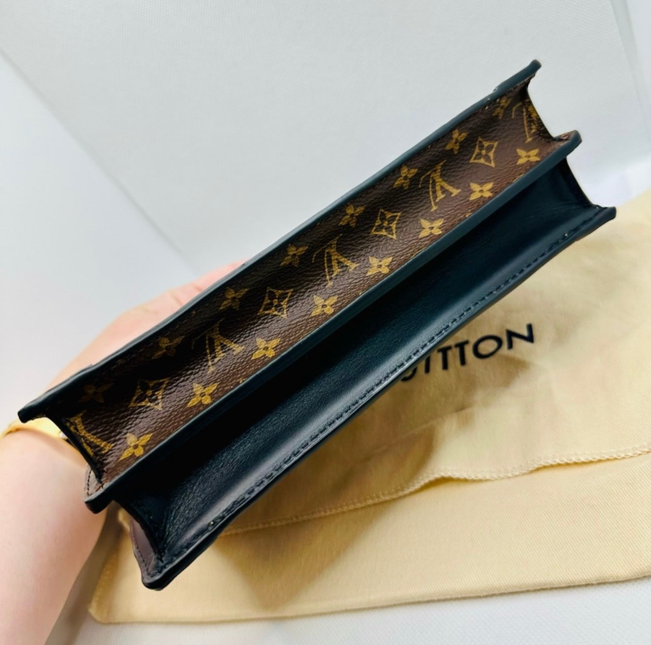 New Louis Vuitton Reverse Monogram Trunk Clutch w/ Strap
