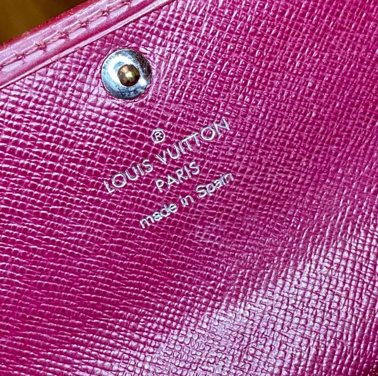 Vintage Louis Vuitton Raspberry Epi Leather Long Wallet