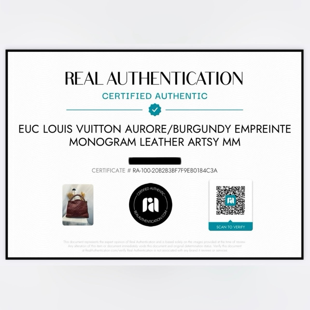 Louis Vuitton Aurore/Burgundy Empreinte Monogram Leather Artsy MM