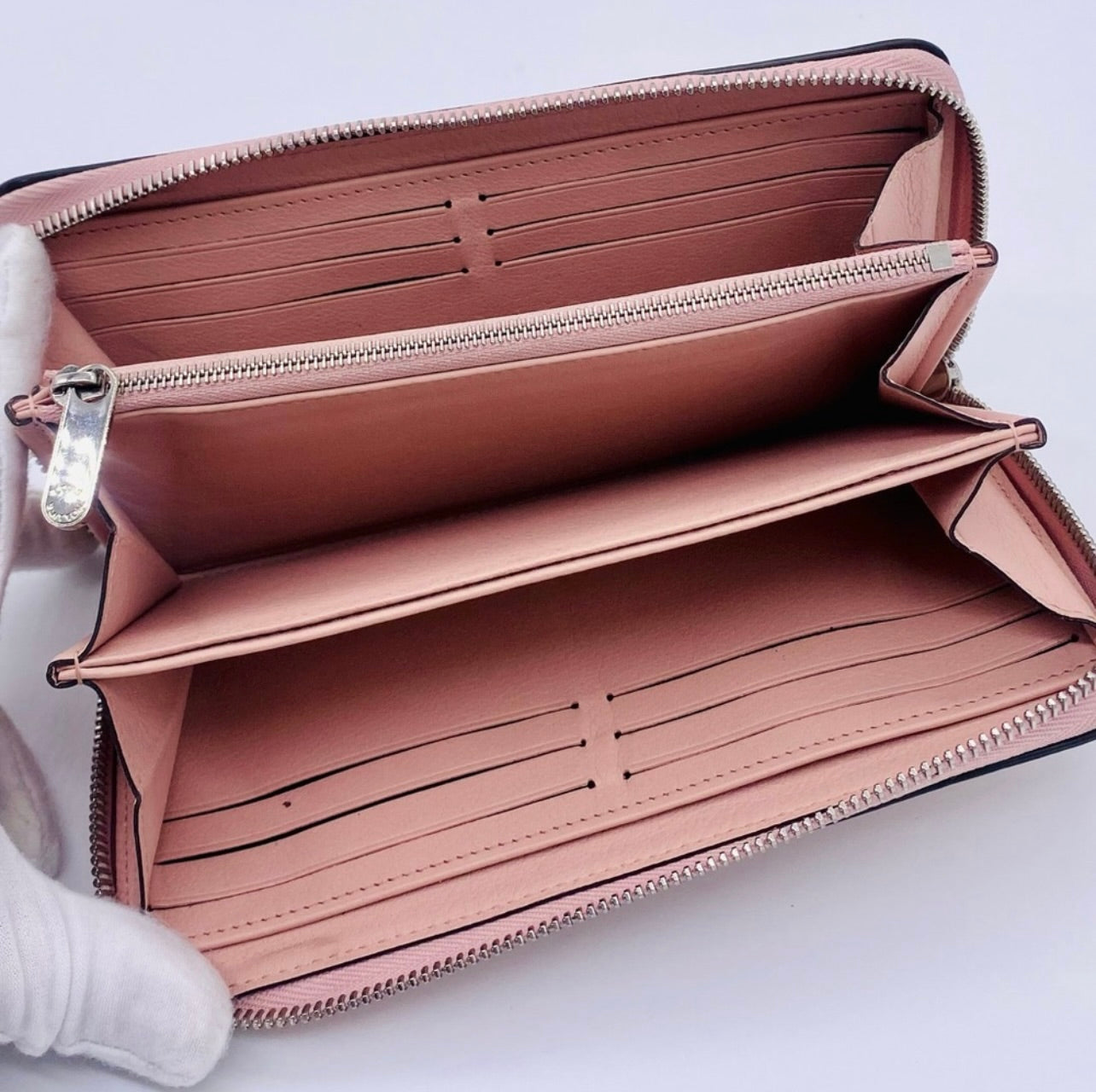Louis Vuitton Magnolia Pink Monogram Mahina Zippy Wallet