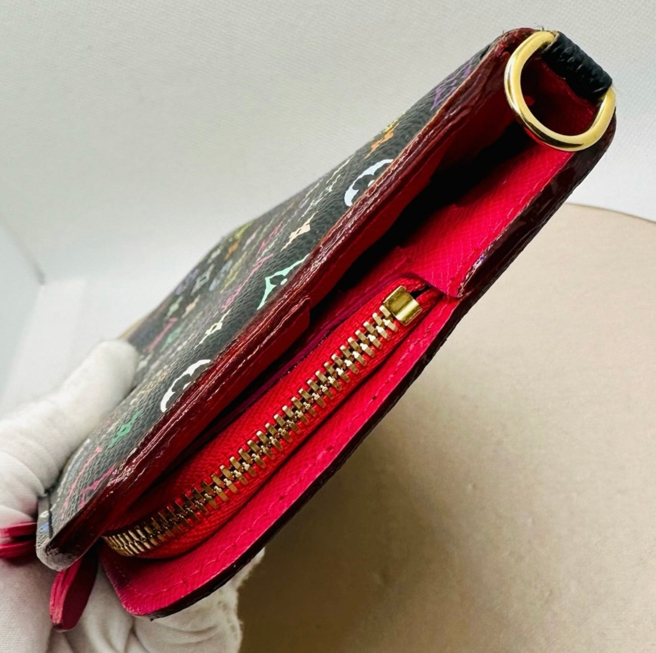 Louis Vuitton x Takashi Murakami Black Portefeuille Insolite Monogram Wallet
