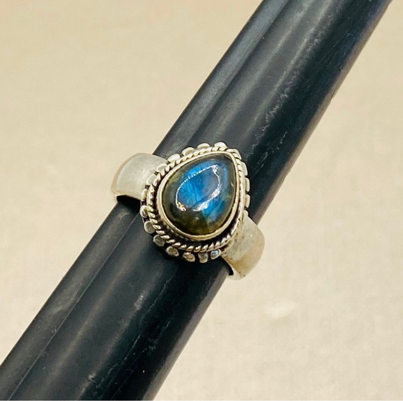 925 Sterling Silver Natural Labradorite Boho Ring