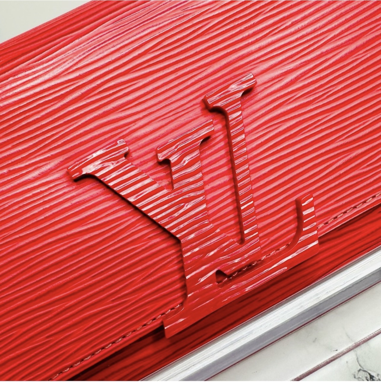 Louis Vuitton Red Epi Leather Louise Wallet