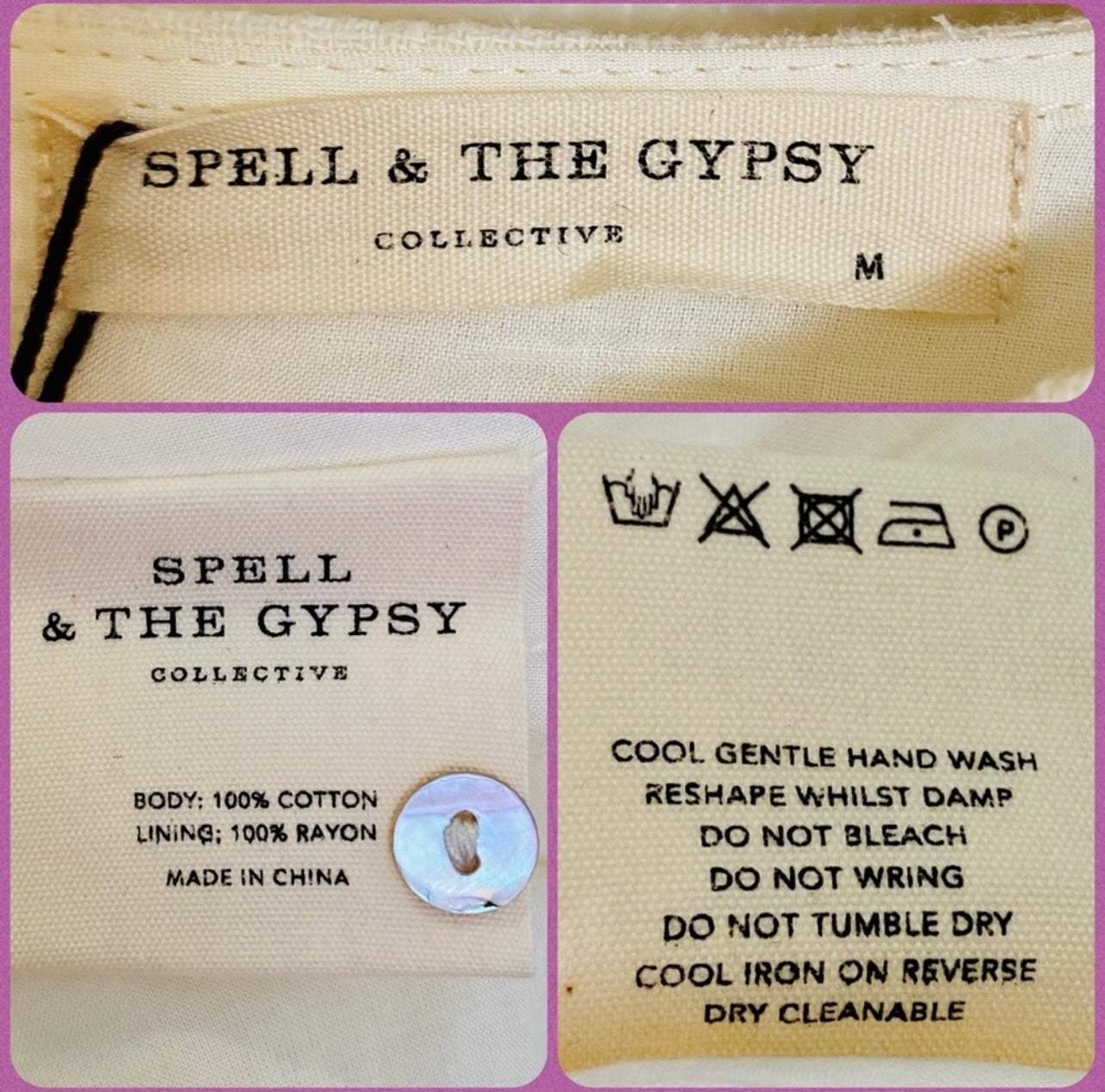New Spell & The Gypsy Collective Cream Doe Eyed Mini Dress